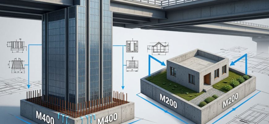 Где использовать бетон М400, а где достаточно М200